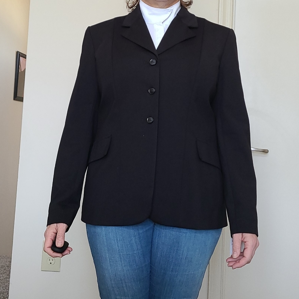 Grand Prix Classic Sport Riding Jacket, 16R, Black